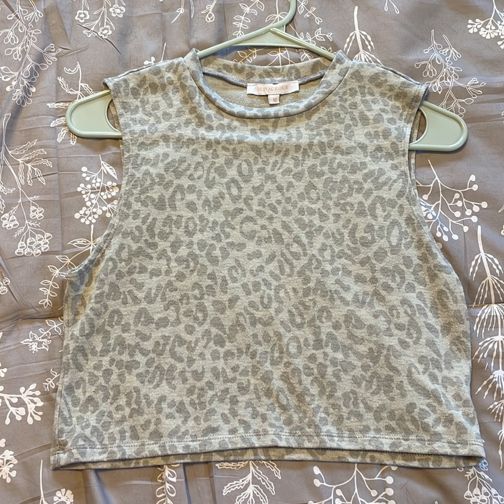 Leopard print crop top